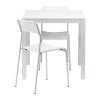 Table blanche carre + chaise