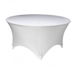 Location Nappe Ronde Lycra Blanche 150 cm