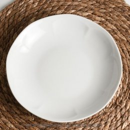 Location Assiette Rtro Blanche 24cm