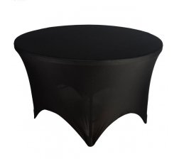 Location Nappe Ronde Lycra Noire 150 cm