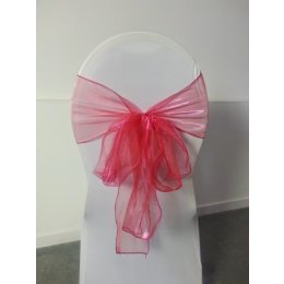 Location Noeud de Chaise Organza Fushia