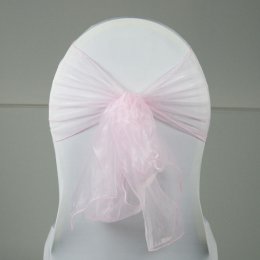 Location Noeud de Chaise Organza Rose