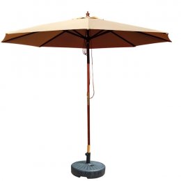 Location Parasol Bois Toile Ecru