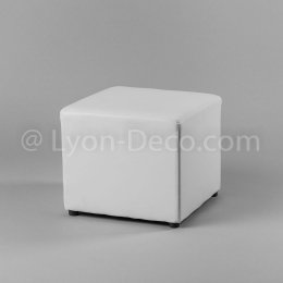 Location Pouf Blanc 