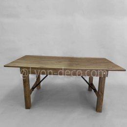 Location Table Bois Brut 213 X 103 cm