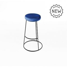 Location Tabouret Circ Assise velours Bleu Roi
