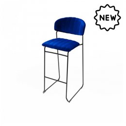 Location Tabouret Kanao Velours Bleu