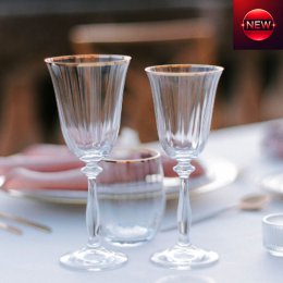 Location Verre  Pied Opera Filet Or 19cl