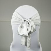 Location Noeud Chaise Satin Argent
