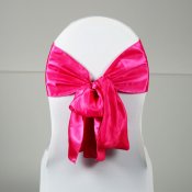 Location Noeud Chaise Satin Fushia