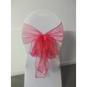 Location Noeud de Chaise Organza Fushia