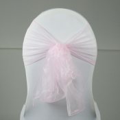 Location Noeud de Chaise Organza Rose