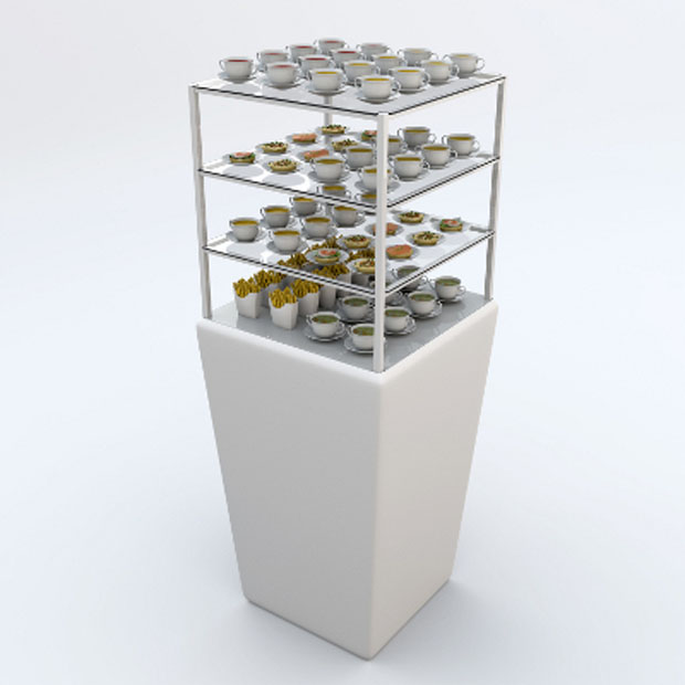 Etagere Traiteur pour Mange Debout Flex Kub