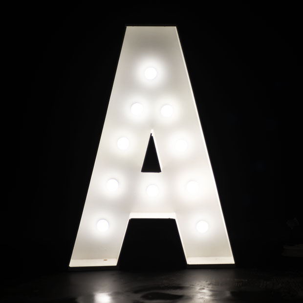 Lettre lumineuse A 1M