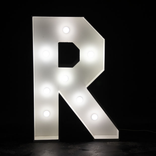 Location Lettre Lumineuse R à Led - Lettre Géante R H:1M