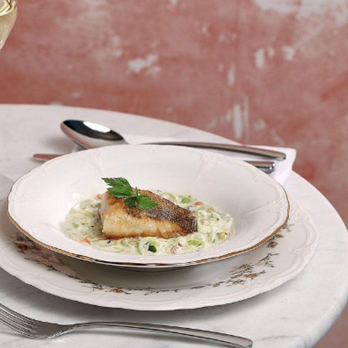 Assiette Vintage Filet Or