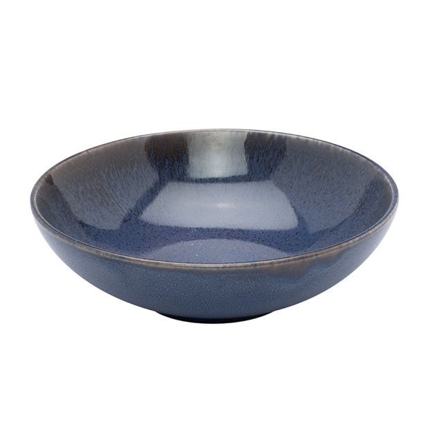 Location Assiette Bleue Creuse en Grès 20cm