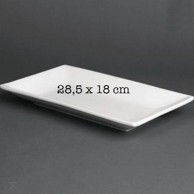 Location Assiette Rectangulaire Blanche