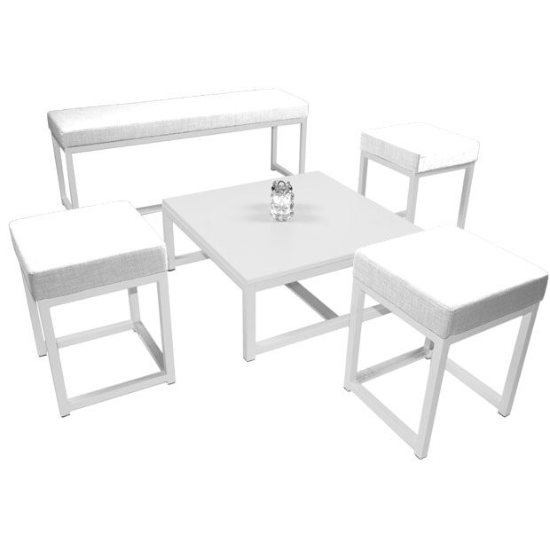 Ensemble lounge Kubo Blanc