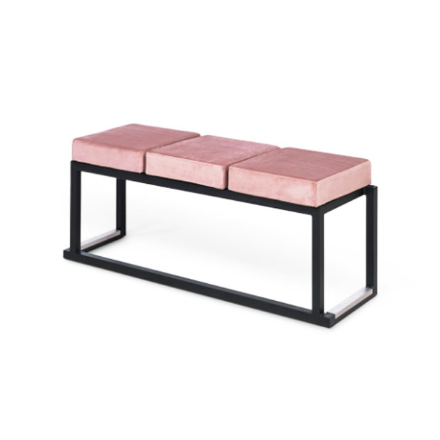 Banc Kubo Noir assise Rose