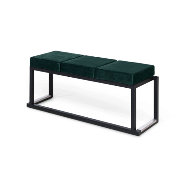 Banc Kubo Blanc Assise Velours Verte 
