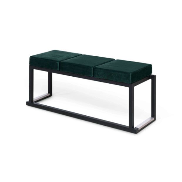 Banc Kubo Blanc Assise Velours Verte