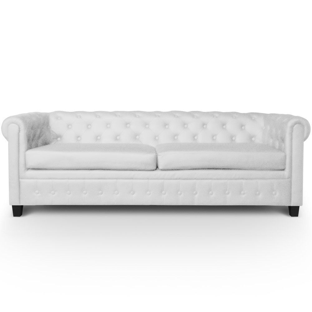 canape blanc chesterfield