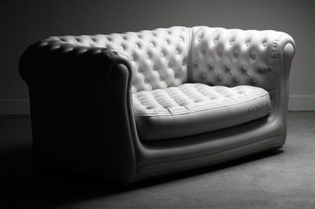 Canape Chesterfield Gonflable blanc