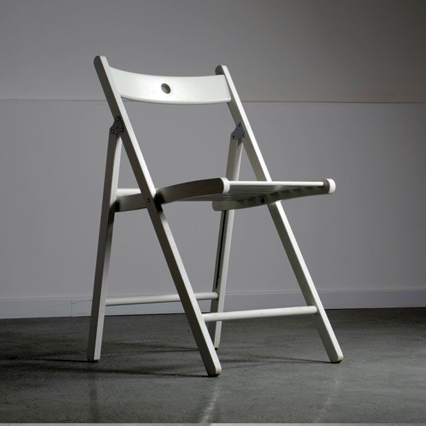 Chaise bois blanc