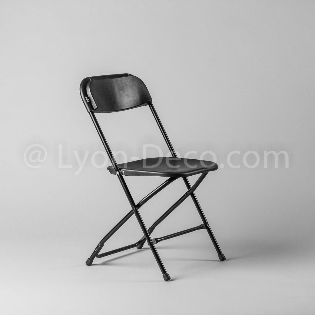 Chaise pliante noire pour conférence