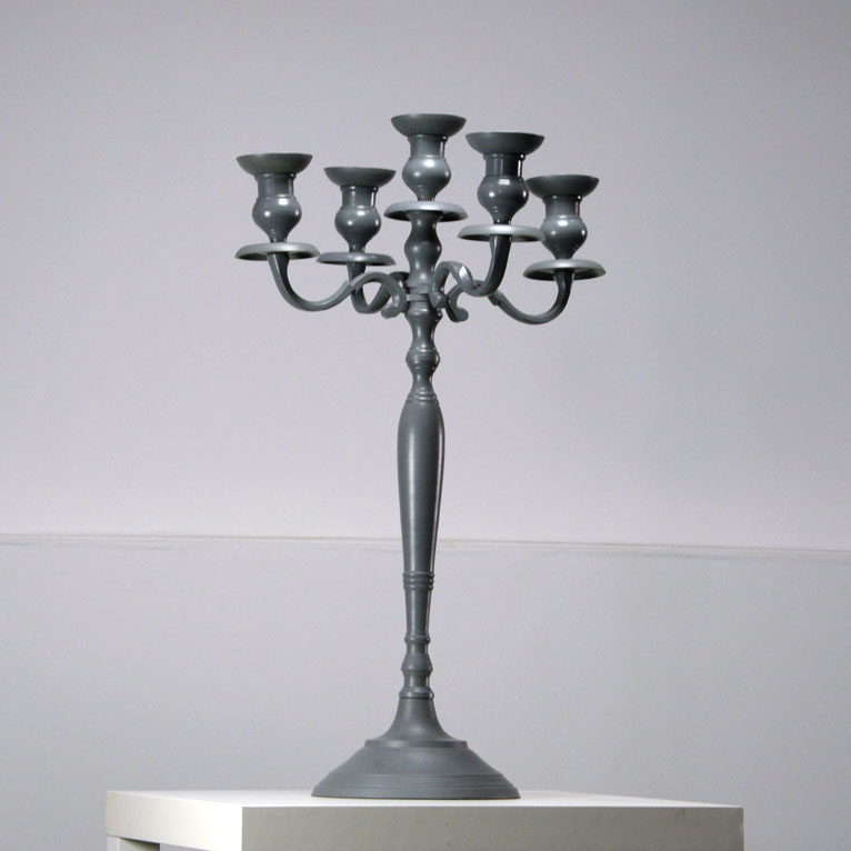 Chandelier gris mat 5 branches H :70cm