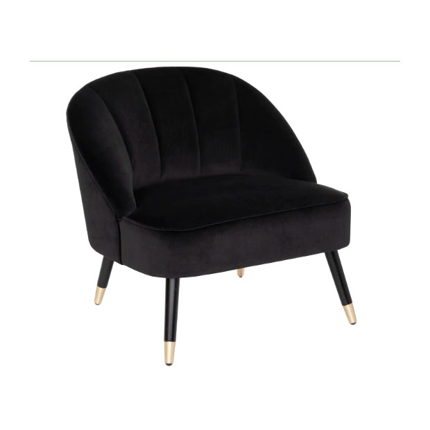 location Fauteils Velours Noir