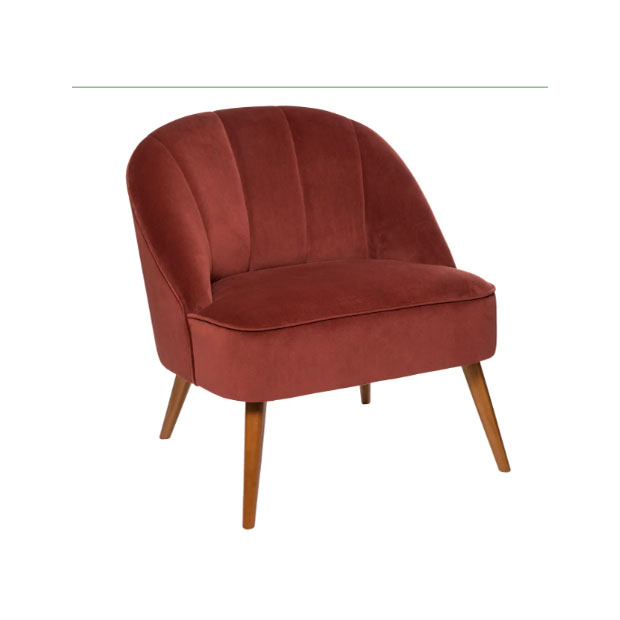 location Fauteuil Velours Terracotta