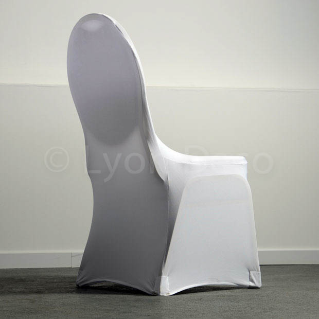 Housse de chaise lycra blanche