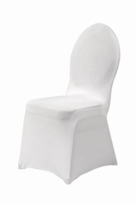 Housse chaise lycra blanche