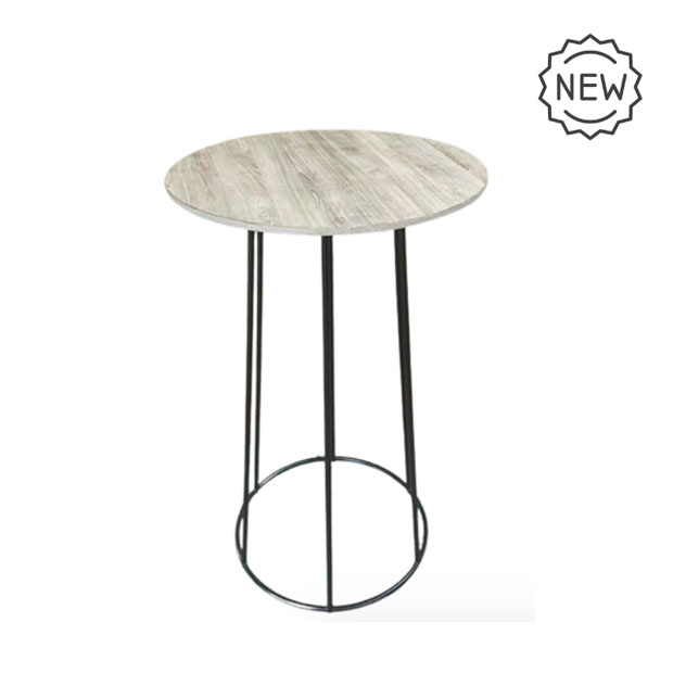 Location Mange Debout Circé Noir Plateau Rond Noir