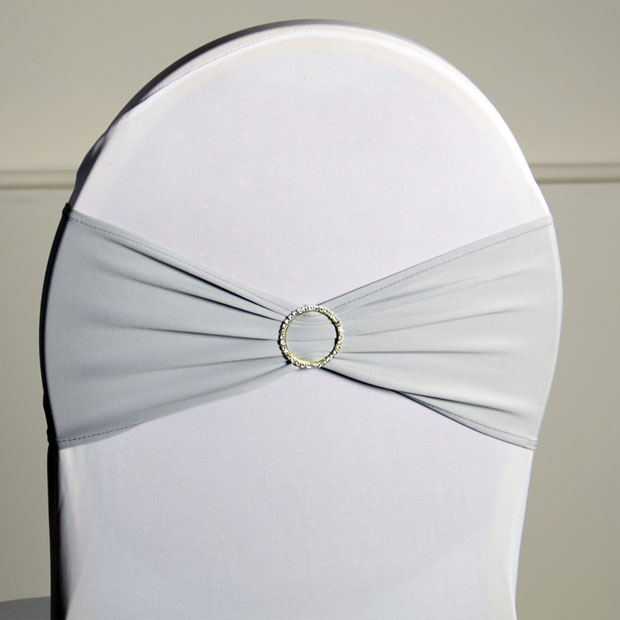 Noeud lycra couleur argent