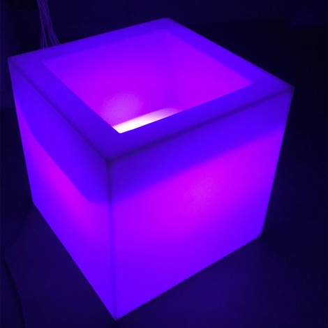Location cube creux lumineux 45cm