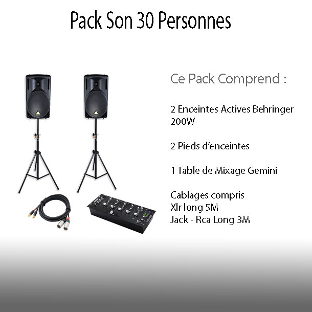 Location Pack Son 30 personnes