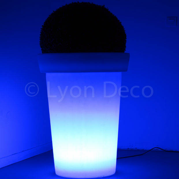 Pot de fleur lumineux H 90 cm