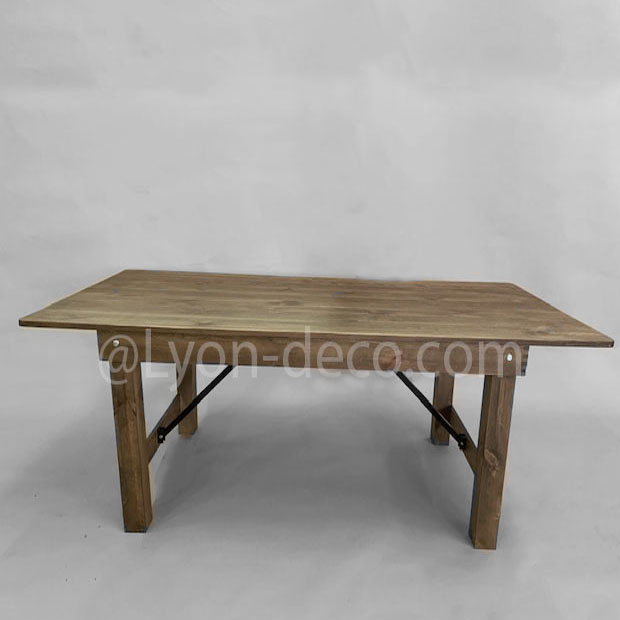 Location Table Bois brut 213 X 103 cm