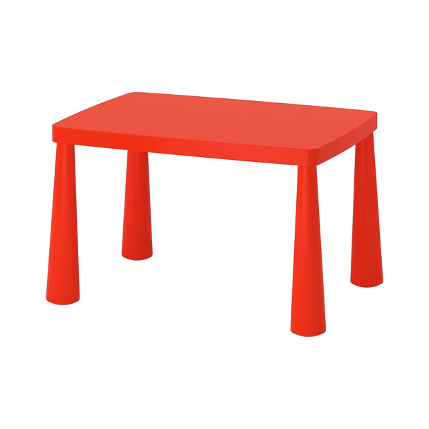 Location Table Rectangulaire Rouge Enfant 