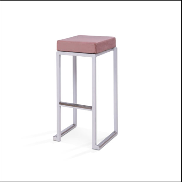 Location Tabouret Kubo Blanc Assise Rose 
