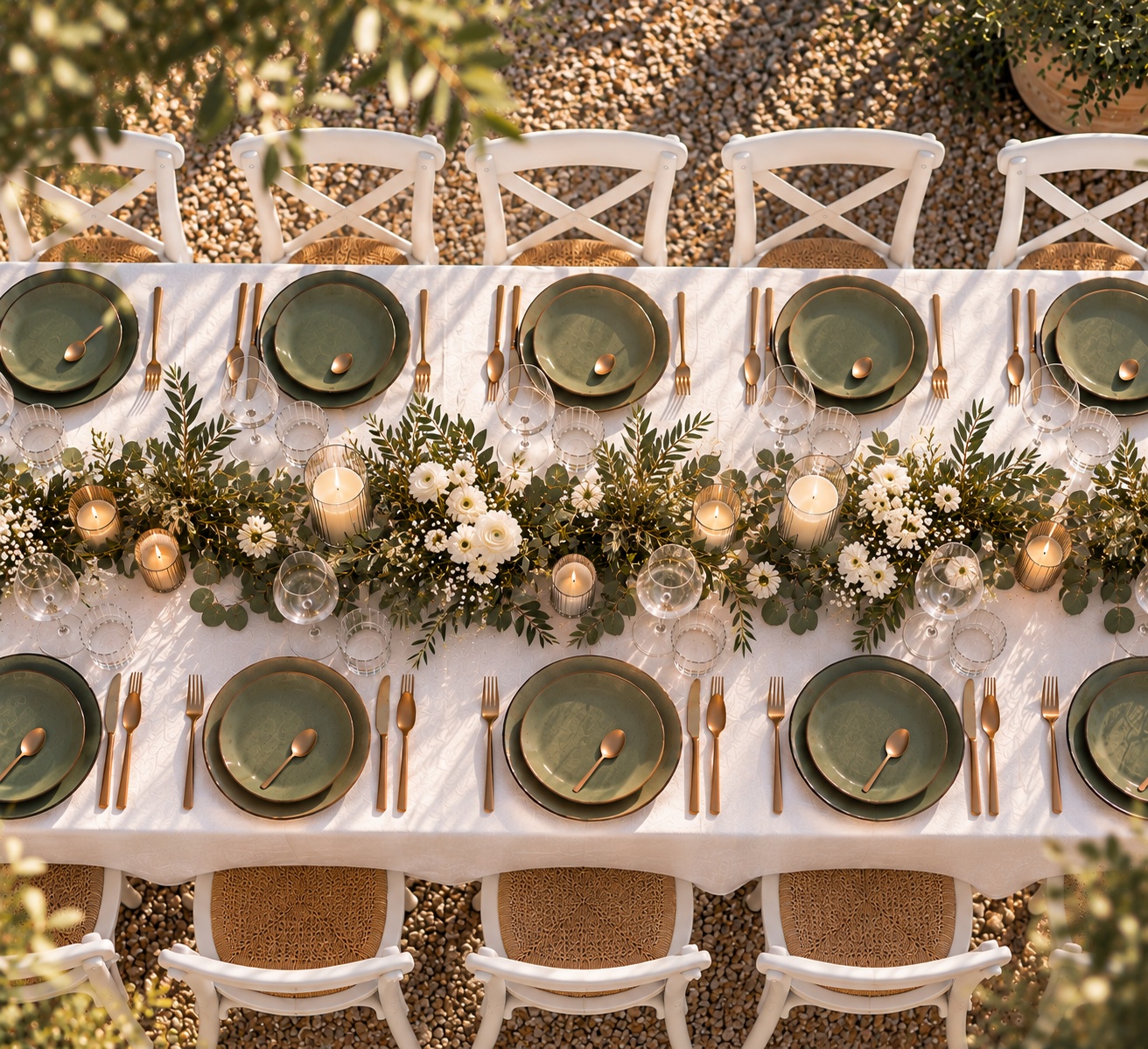 pack vaisselle emeraude mariage
