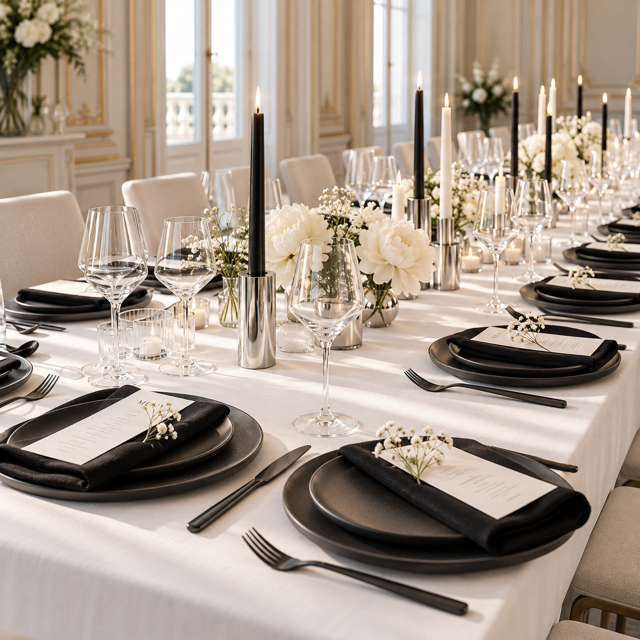 pack vaisselle noir absolu diner
