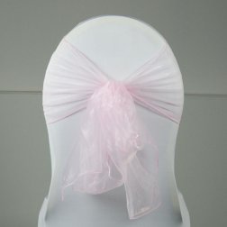 Noeud de chaise organza rose