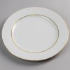 Location Assiette Blanche avec Filet Or Roma 26cm