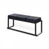 Banc Kubo noir assise simili cuir