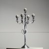 Chandelier argent bougies boules