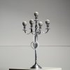 Chandelier argent bougies boules